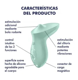 SATISFYER - VIBRATEUR EXCITERRR À POSER SUR LE CLITORIS MENTHE