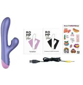 ROMP - PULSE VIBRATORE ELETTRICO BLU RABBIT PER LA SENSIBILITÀ DEL PUNTO G