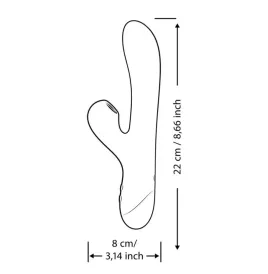 ROMP - PULSE VIBRATEUR DOUBLE POINT G RABBIT BLEU ÉLECTRIQUE