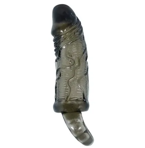 BAILE - GAINE DEXTENSION DE PÉNIS AVEC SANGLE POUR TESTICULES 11.5 CM