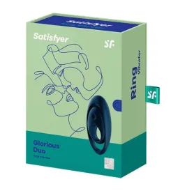 SATISFYER - GLORIOUS DUO RING VIBRATOR BLUE