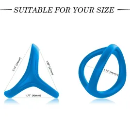 ARMONY - BAGUE DOUBLE SILICONE TRESOR BLEU