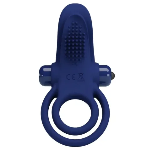 PRETTY LOVE - BRONSON DOPPELRING MIT VIBRATION BLAU