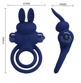PRETTY LOVE - DAREY DOPPIO ANELLO VIBRANTE CONIGLIO BLU