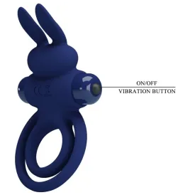 PRETTY LOVE - DAREY DOPPELTER VIBRATIONSRING KANINCHEN BLAU