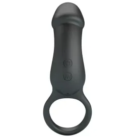 PRETTY LOVE - TRAE ANELLO VIBRANTE CON STIMOLATORE NERO