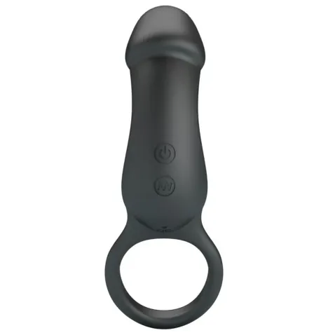 PRETTY LOVE - TRAE VIBRATING BLACK RING WITH STIMULATOR