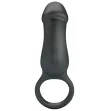 PRETTY LOVE - TRAE VIBRATING BLACK RING WITH STIMULATOR PRETTY LOVE - TRAE VIBRATING BLACK RING WITH STIMULATOR