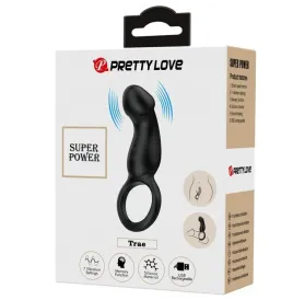 PRETTY LOVE - TRAE ANELLO VIBRANTE CON STIMOLATORE NERO