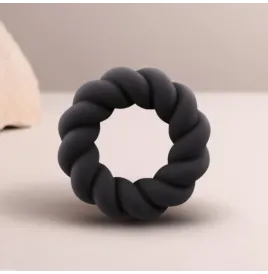 ROCKS-OFF - ANELLO MASTURBATORE TWIST IN SILICONE NERO
