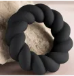 ROCKS-OFF - TWIST BLACK SILICONE MASTURBATOR RING