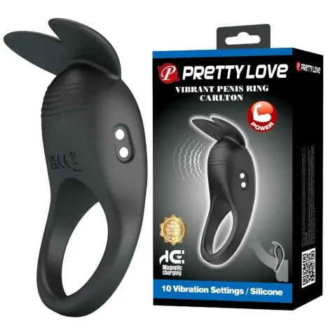 PRETTY LOVE - CARLTON ANELLO PER PENE CON STIMOLATORE CLITORIDEO