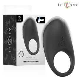 INTENSE - MERLOTTE VIBRATING PENIS RING WITH CLITORIS STIMULATION BLACK