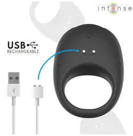 INTENSE - MERLOTTE VIBRATING PENIS RING WITH CLITORIS STIMULATION BLACK