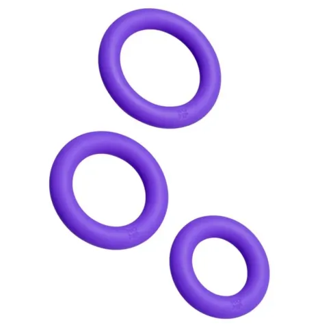 ROMP - REMIX TRIO SET DI 3 ANELLI PER PENE IN SILICONE VIOLA
