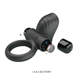 PRETTY LOVE - ADRIEN VIBRATING PENIS RING 10 FUNCTIONS BLACK