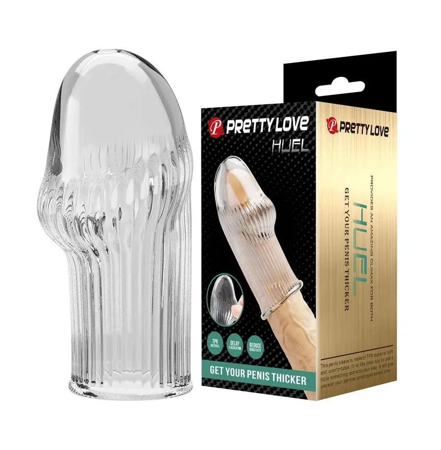 PRETTY LOVE - MANCHON PÉNIS HUEL POUR UN PÉNIS PLUS ÉPAISSE TRANSPARENT PRETTY LOVE - MANCHON PÉNIS HUEL POUR UN PÉNIS PLUS ÉPAISSE TRANSPARENT