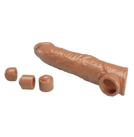 PRETTY LOVE - MANICOTTO REGOLABILE PER ALLUNGAMENTO DEL PENE 26 CM Ø 4 CM MARRONE