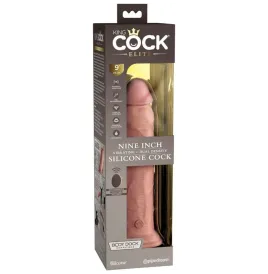 KING COCK - ELITE REALISTIC DILDO VIBRATOR and SILICONE REMOTE CONTROL 23 CM