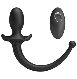 MR PLAY - VIBRATORE ANALE E PERINEO CON TELECOMANDO WIRELESS, NERO