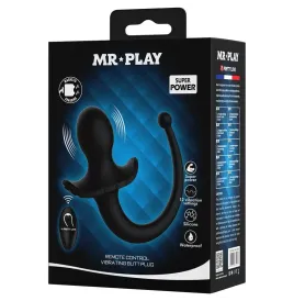 MR PLAY - VIBRATORE ANALE E PERINEO CON TELECOMANDO WIRELESS, NERO