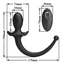 MR PLAY – KABELLOSER ANAL- UND PERINEUM-VIBRATOR MIT FERNBEDIENUNG, SCHWARZ