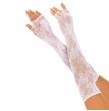 LEG AVENUE - FLORAL NETWORK FINGERLOSE HANDSCHUHE SCHWARZ