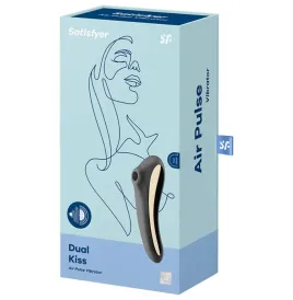 SATISFYER - DUAL KISS AIR PULSE VIBRATOR SCHWARZ
