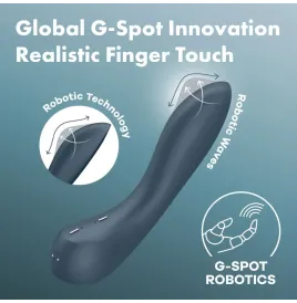 SATISFYER - VIBRATEUR PROGRAMME 12 VIBRATIONS G-SPOT WAVE 4 GRIS FONCÉ