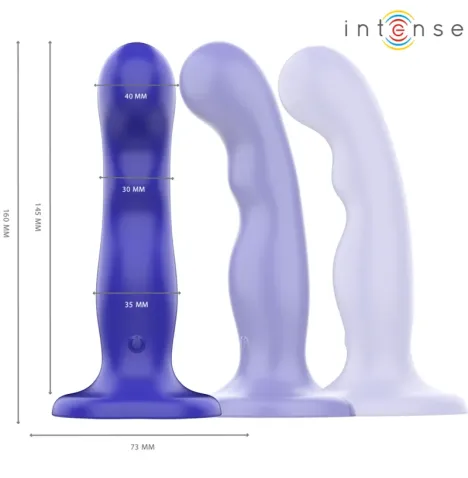 INTENSE - VIBRATORE SHORTY CON VENTOSA TELECOMANDO BLU