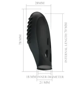 PRETTY LOVE - VIBRATEUR DOIGT EN SILICONE GILO NOIR