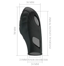 PRETTY LOVE - VIBRATEUR DE DOIGT EN SILICONE LICH NOIR