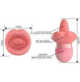 PRETTY LOVE - STIMOLATORE PER CLITORIDE LINGUA KYLEE 10 VIBRAZIONI ROSA NUDO