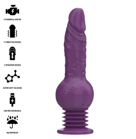 INTENSE - TATUM MULTIFUNKTIONSVIBRATOR MIT AUF- UND ABVIBRATION 24 CM LILA