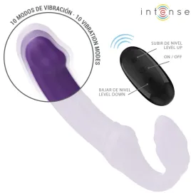 INTENSE - JILL VIBRADOR DOBLE 20 CM VIOLETA CONTROL REMOTO