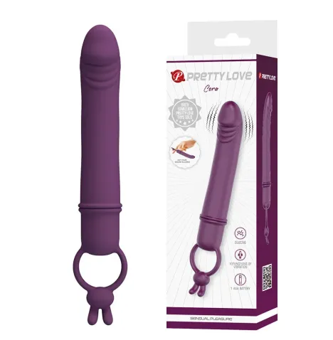 PRETTY LOVE - CORA VIBRATORE A FORMA DI PENE CON ANELLO DI RESISTENZA