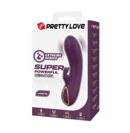 PRETTY LOVE - LANDYN VIBRADOR RABBIT RECARGABLE 10 FUNCIONES MORADO