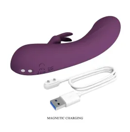 PRETTY LOVE - LANDYN RECHARGEABLE RABBIT VIBRATOR 10 FUNCTIONS PURPLE