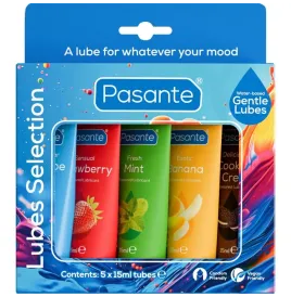 PASANTE - PACK LUBRIFIANTS SAVEURS ASSORTIES 5 UNITÉS X 15 ML