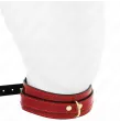 KINK - COLLAR AJUSTABLE ROJO VINO DETALLES DORADOS 29-42.5 CM X 4 CM