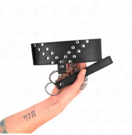 KINK - COLLIER AVEC CEINTURE 65 CM AVEC RIVET V RÉGLABLE 36-43 CM X 5 CM