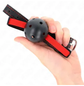 KINK - HOLLOW HARD MOUTH 4.5 CM GAG WITH ELASTIC BELT 56 x 1.5 CM