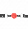 KINK - BALLE RESPIRANTE 4 CM BAG AVEC DOUBLE RIVET ROUGE 62,5 x 2,5 CM AJUSTABLE 42-58 CM
