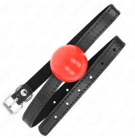 KINK - MORDAZA DE BOLA 4 CM SÓLIDA SIMPLE ROJO 65 x 1.5 CM