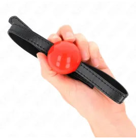 KINK - MORDAZA DE BOLA 4 CM SÓLIDA SIMPLE ROJO 65 x 1.5 CM