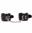 KINK - MUÑEQUERAS NEGRO CON DETALLES EN ROJO AJUSTABLE 20-28 CM X 5.5 CM