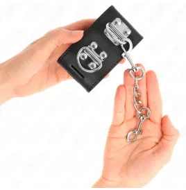 KINK - MULTIPOSITION WRIST RESTRAINTS WITH PADLOCK CLOSURE BLACK ADJUSTABLE 16-23 CM X 5.5 CM
