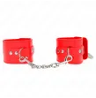 KINK - WRIST RESTRAINTS WITH PADLOCK CLOSURE RED ADJUSTABLE 16-23 CM X 5.5 CM