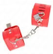KINK - WRIST RESTRAINTS WITH PADLOCK CLOSURE RED ADJUSTABLE 16-23 CM X 5.5 CM