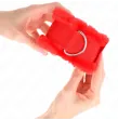 KINK - APPUI-POIGNETS DOUBLÉS DE FOURRURE ROUGE AJUSTABLE 17-31 CM X 7 CM